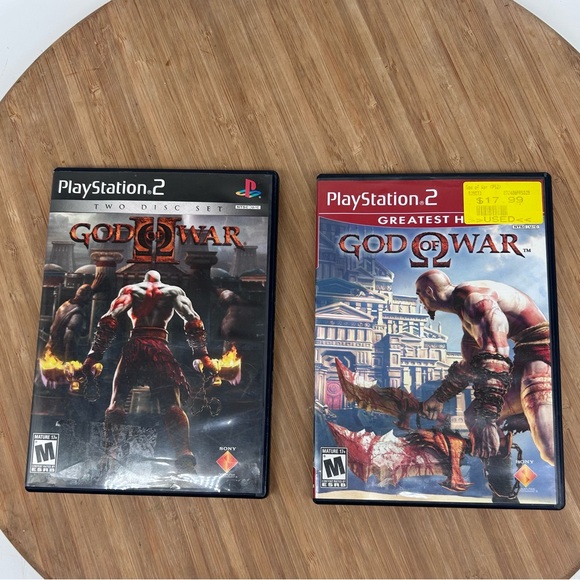 God of War 1 & II 2 (Sony PlayStation 2) PS2 Complete CIB Bundle Collection - Picture 1 of 12